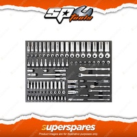 SP Tools 106Pcs Tech Series Foam Tray - Metric 400x560mm Included Sockets & Acc