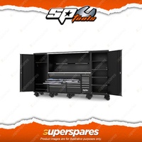 SP Tools 1216Pcs 128" USA Sumo Ser Roller Cabinet Workstation - Metric/SAE Black