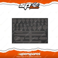 SP Tools 32Pcs EVA Foam Tool Storage Only - Metric/SAE Sockets Offer Protection