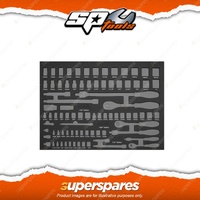 SP Tools 84Pcs EVA Foam Tool Storage Only - Metric/SAE Sockets 400mm x 565mm