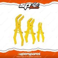 SP Tools 3Pcs Multi Size Line Clamp Set - 90 Degree Offset Light Weight