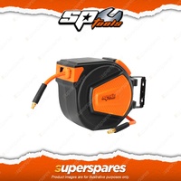 SP Tools 15m Retractable Air Hose Reel - Wall Mounted 180 Degree Swivel Bracket