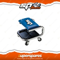 SP Tools Workshop Seat - Heavy Duty Chrome Polished Frame Ball Bearing Castors