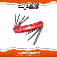 SP Tools 8Pcs Key Set Magnetic Folding - SAE Hex Chrome Vanadium Alloy Steel