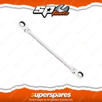 SP Tools Flex Head Double Gear Drive Ring Spanner Extra Long 8 x 9mm Metric