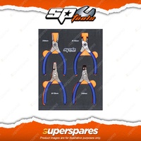 SP Tools 4Pcs of Circlip Plier Set - 0.9mm Tip Diameter Sets 3-9mm & 8-13mm