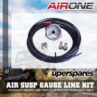 Airone Air Suspension Gauge Line Kit With Dual Needle Gauge 200psi