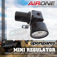 Airone Mini Regulator 0-150psi gauge 1/4" bore size NPT thread for universal