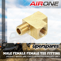 Airone 1/4 Inch Male Female Female Tee Fitting - Three-Way Threaded Branch