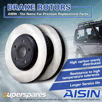 2x Front Aisin Xtra-Dura Vented Brake Rotors for Jeep Compass Patriot MK