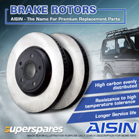 2x Rear Aisin Xtra-Dura Disc Brake Rotors for Lexus LX500d LX600 FJA VJA 310R