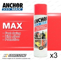 3 x Anchor Max Massey Ferguson Red R14 400G - Fast Drying Versatile Application