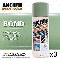 3 x Anchor Bond Pale Eucalypt / Meadow / Mist Green Paint 300 Gram For Repair