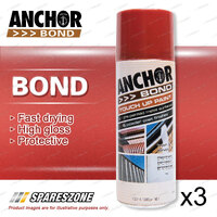 3 x Anchor Bond Manor Red / Red Oak / Heritage Paint 300 Gramram For Repair