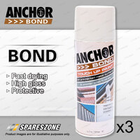 3 x Anchor Bond Shale Grey / Gull Grey Paint 300 Gram For Repair On Colorbond
