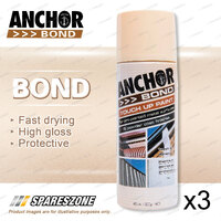 3 x Anchor Bond Domain / Primrose Paint 300 Gram For Repair On Colorbond