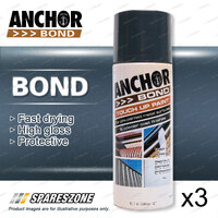 3 x Anchor Bond Nightsky/Ebony/Matt Black/Eclipse Paint 300 Gram For Repair