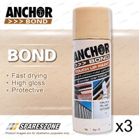 3 x Anchor Bond Sandbank Ripplesand Sandlewood Paint 300 Gramram For Repair