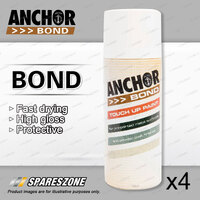 4 x Anchor Bond Anotec Dark Grey Paint 150 Gram For Repair On Colorbond