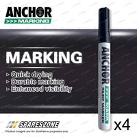4 pc Anchor Paint Marker Black Marker Pen Used For Various Applications