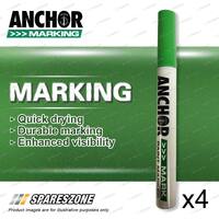 4 pc Anchor Paint Marker Green Marker Pen Used For Various Applications