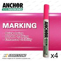 4 pc Anchor Paint Marker Pink Marker Pen Used For Various Applications