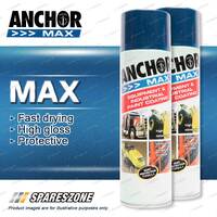 2 Packets of Anchor Max Navy Blue B13 Aerosol Paint 400 Gram Fast Drying