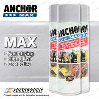 3 Packets of Anchor Max Grey Primer Aerosol Paint 400 Gram Fast Drying
