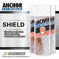 3 Packets of Anchor Shield Gloss White Aerosol Paint 300 Gram Rust Prevention