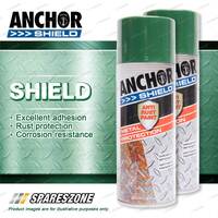 2 Packets of Anchor Shield Brunswick Green Aerosol Paint 300g Rust Prevention
