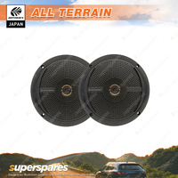 Autobacs 6.5 Inch 2-Way Coaxial Slim Fit Marine Speakers Black - Waterproof