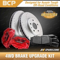 Rear 4WD Disc Brake Calipers + Rotors + Pads for Subaru Liberty GX Legacy BE