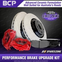 Rear Disc Brake Calipers + Rotors + Pads for Ford Laser SR2 KQ SHPN 2.0L 98KW