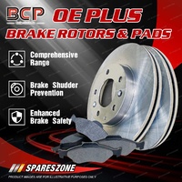 BCP Front Brake Pads + Disc Brake Rotors for Nissan Skyline R34 2.5L 1998-2006