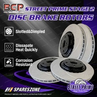 BCP Front + Rear Slotted & Dimpled Disc Brake Rotors for Honda Prelude BB 91-on