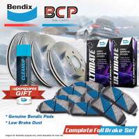 Front + Rear BCP Brake Rotors Bendix Pads for Holden Commodore VE 3.0L 3.6L