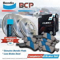 F + R Disc Rotors Brake Pads for Audi A4 B5 8D5 1.8L 15mm Disc Thickness Girling