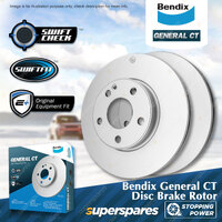 2x Bendix Rear GCT Rotors for Toyota Landcruiser Prado LJ70 KZJ 120 90 95 J9 J12