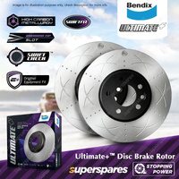 2Pcs Bendix Rear Ultimate+ Disc Brake Rotors for HSV Grange WM Maloo Senator VE