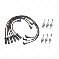 Bosch Ignition Leads + 6 x Denso TT Spark Plugs for Toyota Lexcen T5 VS 3.8