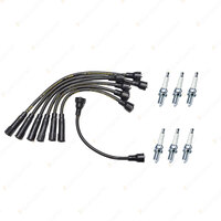 Bosch Ignition Leads + 6 x Denso Iridium TT Spark Plugs for Holden Torana LX