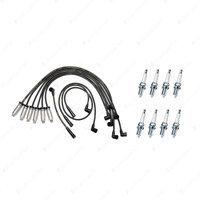 Bosch Super Leads + 8x Denso TT Spark Plugs for Holden Calais Commodore VR VS VT