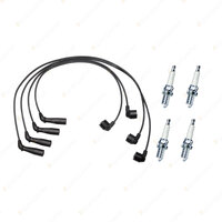 Bosch Ignition Leads+4 Denso Iridium TT Spark Plugs for Toyota Hiace RCH12 RCH22