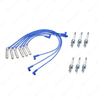 Bosch Leads + 6x Denso Power Spark Plugs for Holden Calais Commodore VS VT VX VY