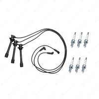 Bosch Leads+6 Denso Iridium Tough Spark Plugs for Toyota Landcruiser VZJ90 VZJ95