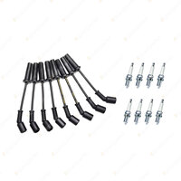 Bosch Leads + 8 x Denso Power Spark Plugs for Holden Caprice WK WL Statesman WH