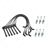 Bosch Leads + 6 x Denso Iridium Tough Spark Plugs for Holden Jackaroo UBS25 6VD1