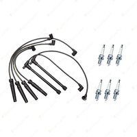 Bosch Ignition Leads+6 Denso Iridium Tough Spark Plugs for Nissan Pathfinder R50