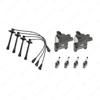 NGK Spark Plugs Coils + Bosch Leads Kit for Toyota Rav4 SXA11R 3SFE 2.0L 4Cyl