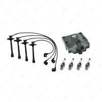 NGK Spark Plugs Coil + Bosch Leads Kit for Toyota Celica ST184R 5SFE 2.2L 4Cyl